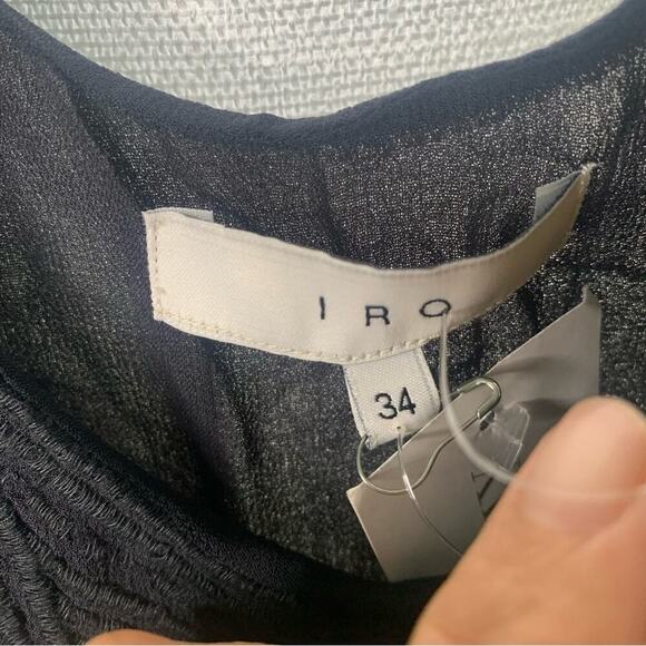 IRO black embroidered apoline playsuit romper size 34 - Picture 7 of 10